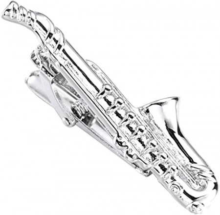 Amazon.com: Fashion Men's Business Suit Music Saxophone Tie Clips ...