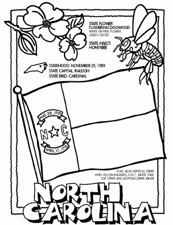 North Carolina coloring page | North carolina history, Nc social ...