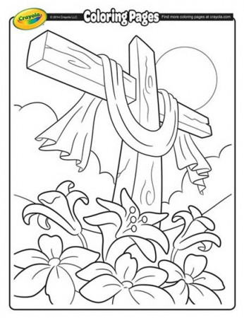 Easter Cross Coloring Page | crayola.com