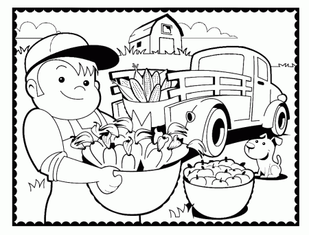 farm food coloring page - Clip Art Library