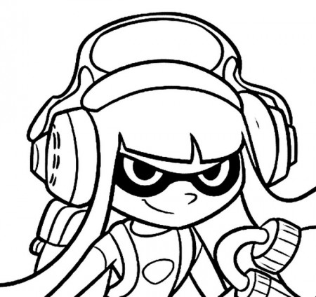 Coloring page Splatoon : Headphones 6