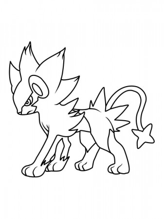 Luxray Pokemon coloring pages - Free Printable