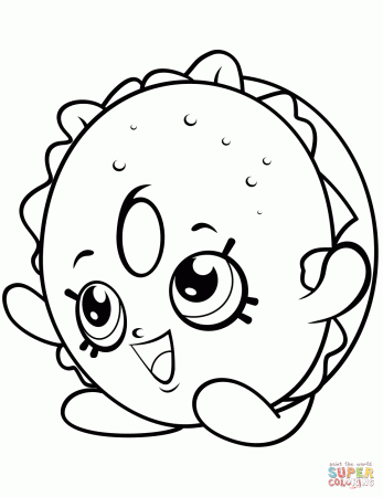 Bagel Billy Shopkin coloring page | Free Printable Coloring Pages |  Shopkins colouring pages, Shopkin coloring pages, Shopkins coloring pages  free printable