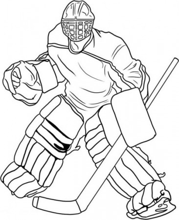 Free pro Hockey player coloring pages to print out - Letscolorit.com |  Sports coloring pages, Hockey goal, Hockey drawing