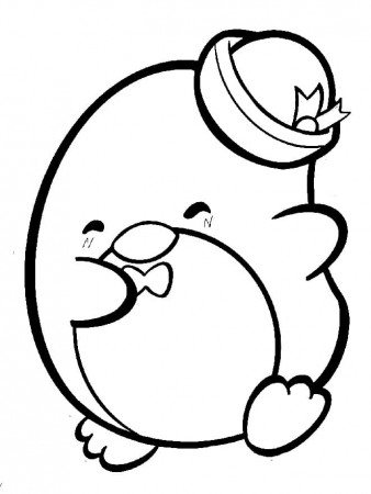 Kawaii Tuxedo Sam Coloring Page - Free Printable Coloring Pages for Kids