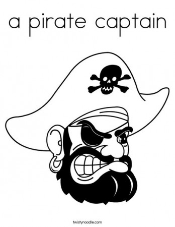 a pirate captain Coloring Page - Twisty Noodle