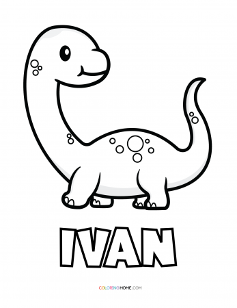 Ivan dinosaur coloring page