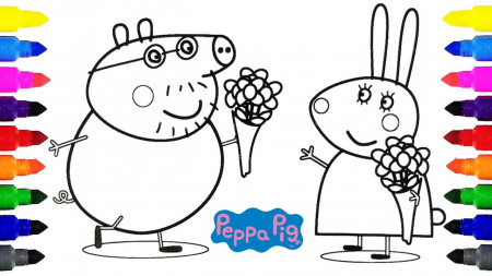 Peppa Pig Miss Rabbit International Women's Day Coloring Pages for Kids -  YouTube