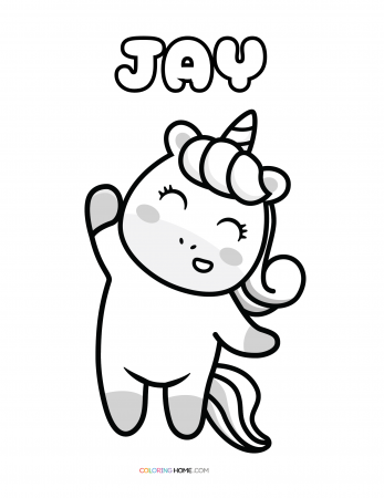 Jay unicorn coloring page