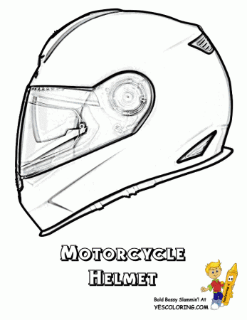 Free Dirt Bike Helmet Coloring Page free image download