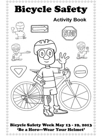 Wear Your Helmet Bicycle Safety Coloring Page - Free Printable Coloring  Pages for Kids