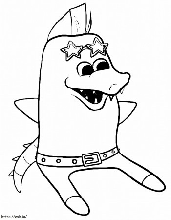 Cute Montgomery Gator coloring page