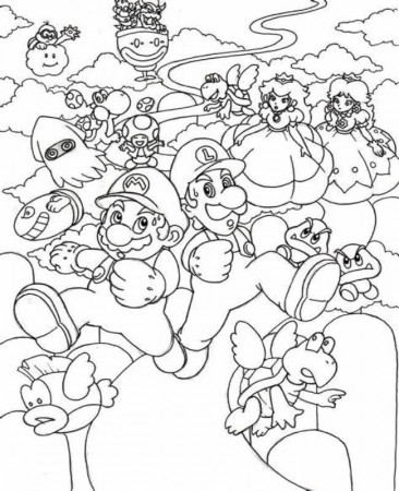 The Super Mario coloring page free and ...