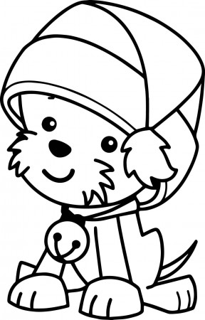 Christmas Santa Claus Hat Cute Dog Coloring Page - Wecoloringpage.com | Christmas  coloring pages, Santa coloring pages, Coloring pages