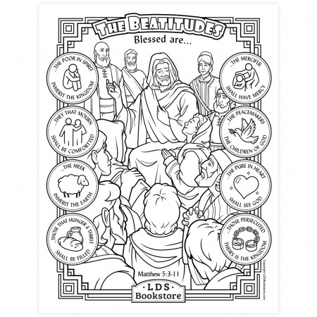 The Beatitudes Coloring Page - Printable
