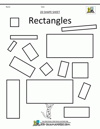 Rectangle Shape Worksheets for Kindergarten - Get Coloring Pages