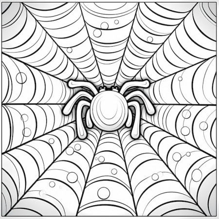 Coloring page for kids a cute spider ...