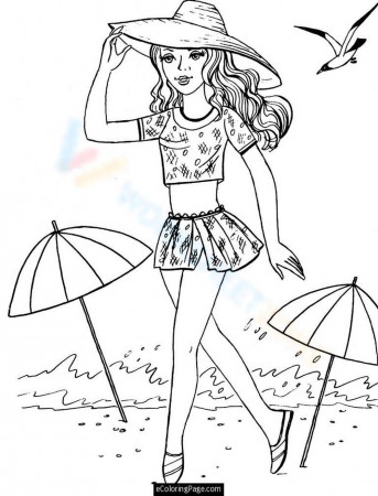 Barbie At The Beach Worksheet