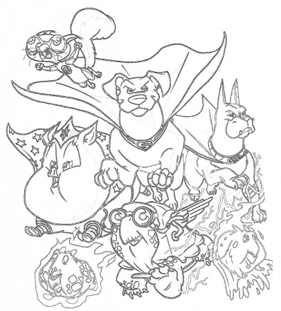 Coloring pages dc League of super pets ...
