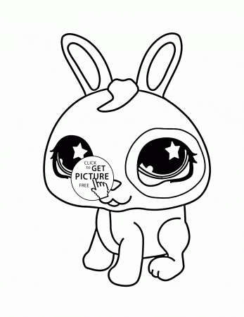 Littlest Pet Shop Cute Bunny coloring page for kids, animal coloring pages  printables free - Wuppsy.com | Bunny coloring pages, Kitty coloring, Cute  coloring pages
