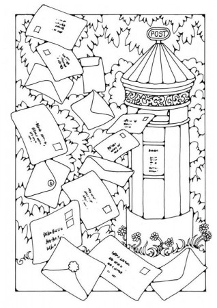 Coloring page Mailbox - img 18452. | Coloring pages, Printable coloring  pages, Free printable coloring pages