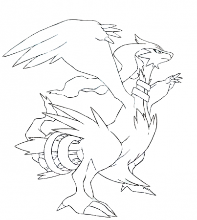 Coloring pages pokemon zekrom and reshiram