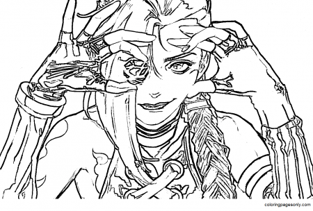 Printable Jinx Arcane Coloring Pages - Arcane Coloring Pages - Coloring  Pages For Kids And Adults