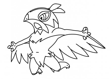 Hawlucha Pokemon coloring page - free printable coloring pages on  coloori.com