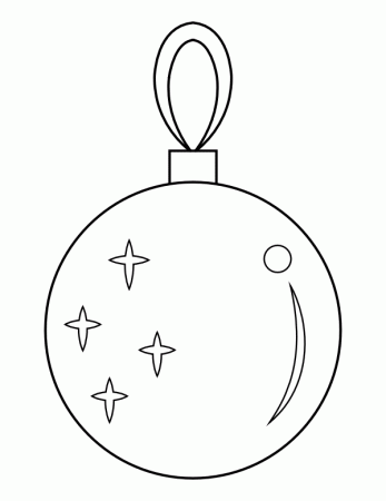 Printable Simple Christmas Ornament Coloring Page