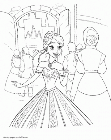 Anna Frozen coloring pages || COLORING-PAGES-PRINTABLE.COM