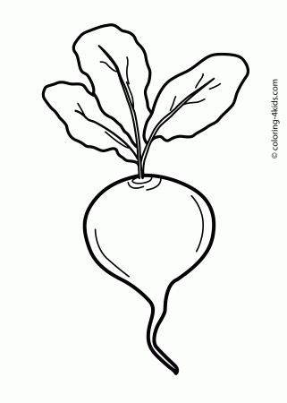 Beet vegetable coloring page for kids, printable | Vegetable coloring pages,  Coloring pages, Coloring pages for kids