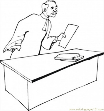 Judge Coloring Page - Free Profession Coloring Pages : ColoringPages101.com