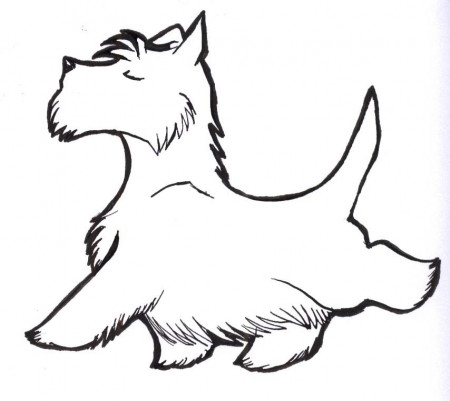 scottish terrier cartoon drawing - Clip Art Library