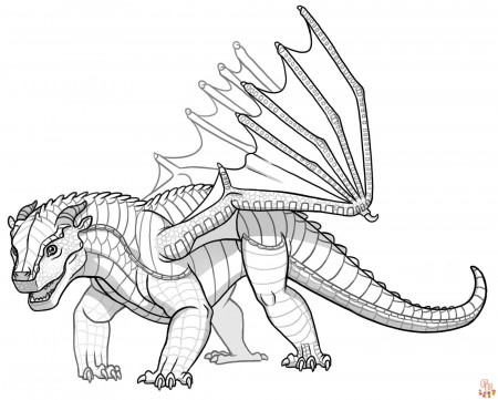 Get Creative with Awesome Mudwing Dragon Coloring Pages