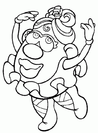 Mrs Potato Head coloring page | Malebøger