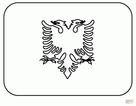 Flag of Albania Emoji coloring page ...