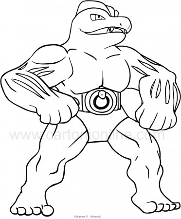 Machoke from Pokemon coloring page
