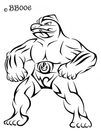 67 Machoke | Pokemon tattoo, Pokemon painting, Tribal pokemon