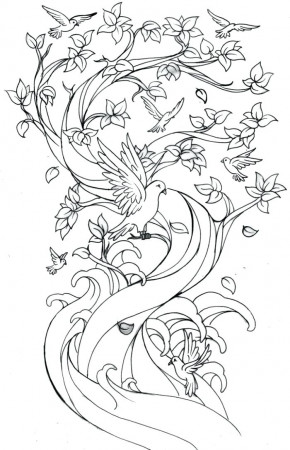 The best free Cherry blossom coloring page images. Download ...