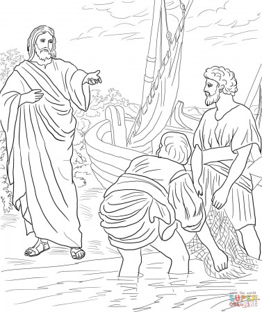 Jesus Calls the First Disciples coloring page | Free Printable ...