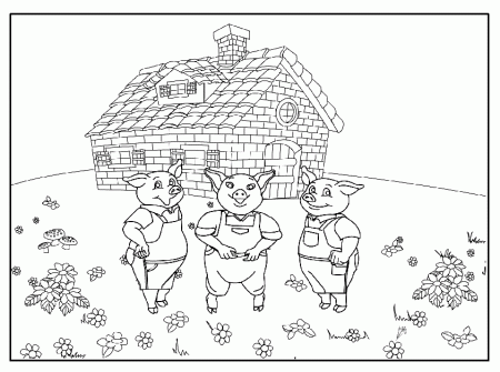 Three Little Pigs Coloring Pages - Colorine.net | #14210