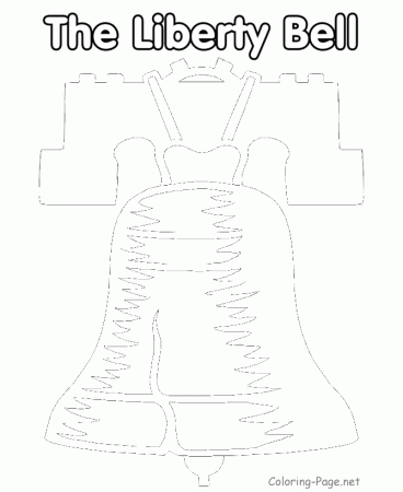 The Liberty Bell - Printable coloring page