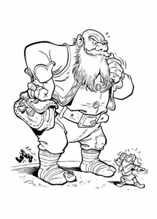 Efteling Telling the Giant a Secret Coloring Pages : Batch Coloring