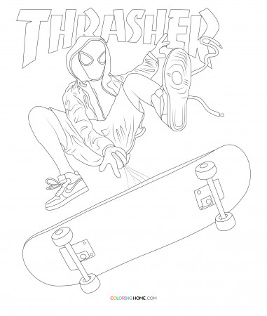 Thrasher coloring page