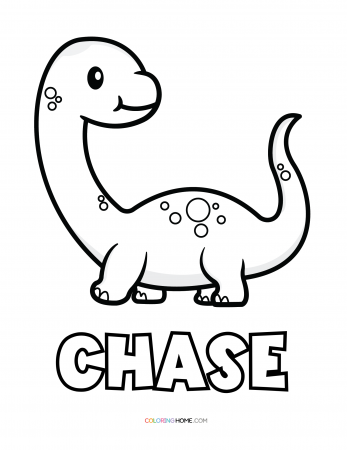 Chase dinosaur coloring page