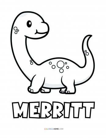 Merritt dinosaur coloring page