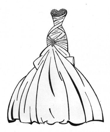 Wedding Dress Coloring Pages for Girls | Coloring pages for girls, Disney princess  coloring pages, Princess coloring pages