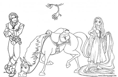Tangled Disney Horse E4fe Coloring Pages Printable