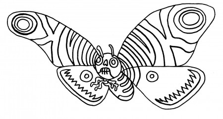 Yucca Flats, N.M.: Wenchkin's Coloring Pages - Mothra
