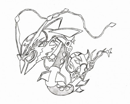 Pokemon Coloring Pages Mega Rayquaza | Pokemon coloring pages ...